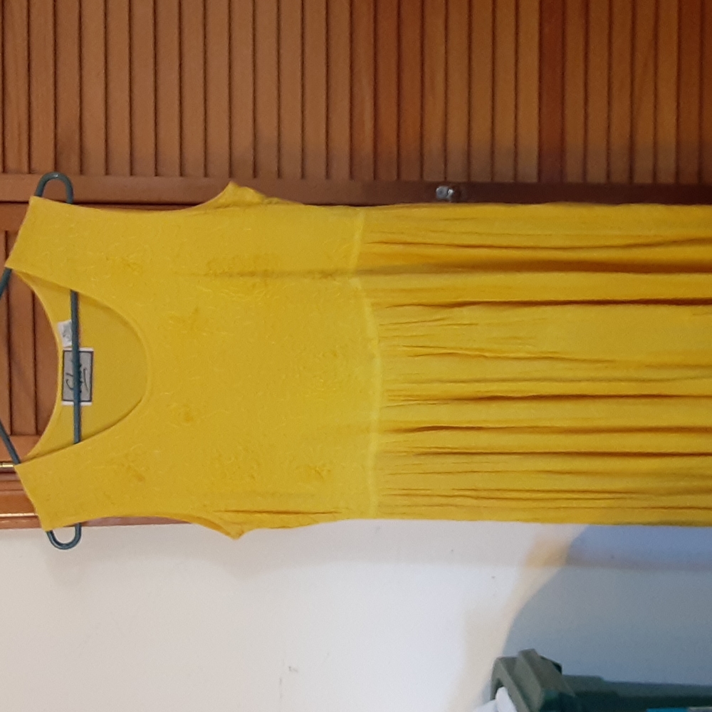 Yellow dress ankle length sz. Large
